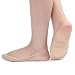 Flammi Women's Ultra Low Cut No Show Padded Half Liner Socks with Sling Back 4 Pairs (Beige)