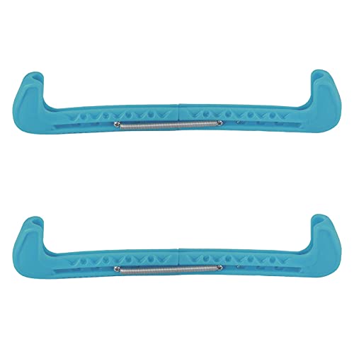 Bordstract 2Pcs Ice Skate Guard Adjustable Skate Shoes Cover Retractable Spring Ice Knife Blade Protective Guard Skate Protector For Ice Hockey Figure Skating(Blue) #TOP30