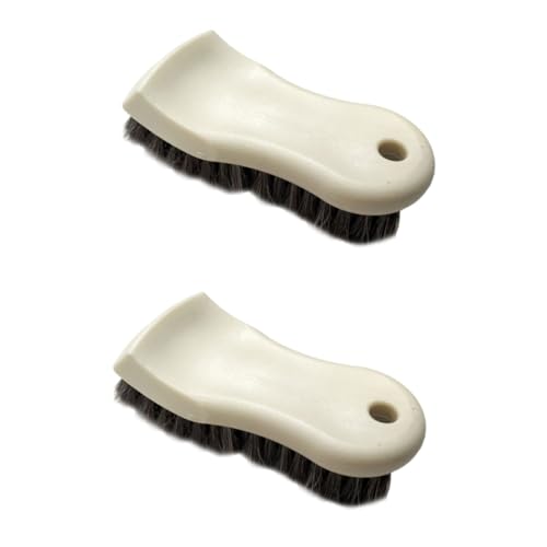 Vaguelly 2 Piezas Cepillo de Crin para Limpieza de Coches Cepillo de Coche vacío Car Cleaning Brush Herramienta de Limpieza de automóviles Limpiador de Asientos de Cuero Cepillo detallado