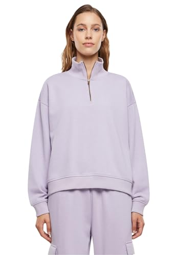 Urban Classics Damen Troyer Ladies Light Terry Troyer, lässiger Troyerpullover mit Halbreißverschluss, Loose Fit