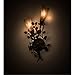 Meyda Tiffany 174344 Transitional Two Light Wall Sconce from Vinca Vine Collection in Wrought Iron Finish, 17.00 inches