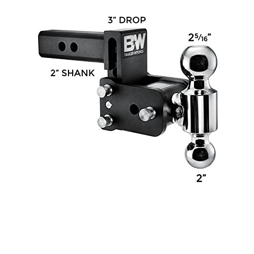 B&W Trailer Hitches Tow & Stow Adjustable Trailer Hitch Ball Mount