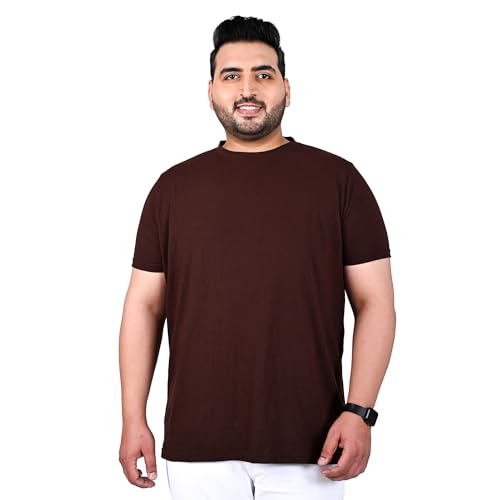 Image of Bigbanana Plus Size Men's Regular Fit Solid Round Neck Tshirt