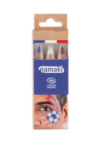 Juego de maquillaje infantil BIO que cuida la piel sensible con 3 pinturas grandes Namaki