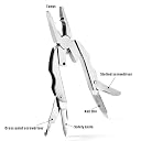 KEMLOZE Mini Portable Pocket Plier Keychain Tool – Stainless Steel Multifunctional Folding Pliers with Screwdriver, Compact Hand Tool Kit gallery image