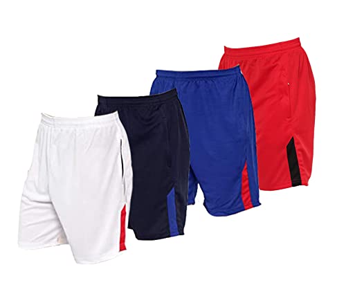 Image of Fort Worth Men's 4 Pack Gym Workout Shorts Quick Dry Bodybuilding Weightlifting Pants Training Running Jogger with Pockets