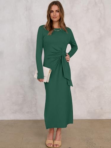 Image of ANRABESS Women's Fall Long Sleeve Casual Maxi Dress