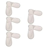 FOMIYES Hausschuhe für Gäste: 10 Stück Unisex Einweg-Spa-Hausschuhe rutschfeste Hausschuhe Universal Wohnzimmer Schuhe für Hotel Sauna Massage Beige
