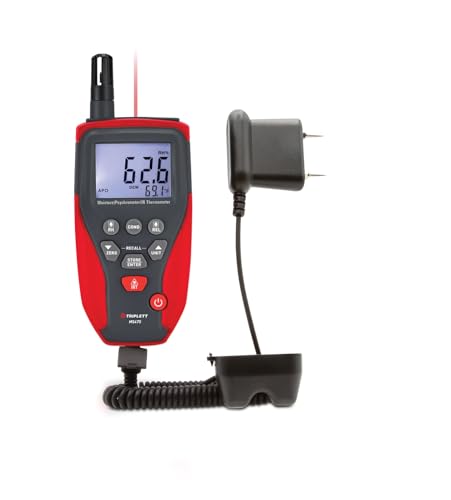 Triplett MS475 Moisture Meter, Psychrometer, IR Thermometer with Built-in Humidity/Temperature Probe