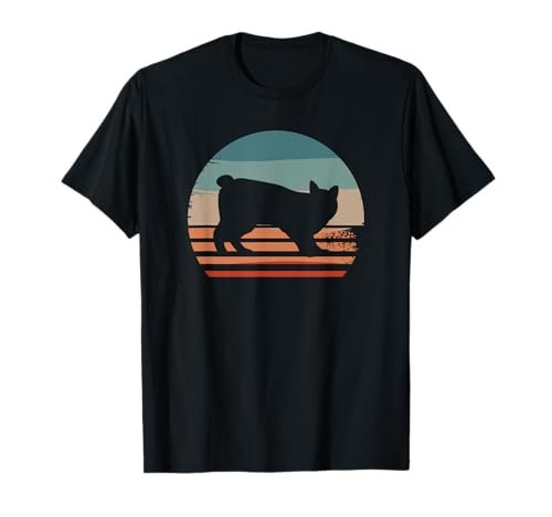 Vintage Retro Japanese Bobtail Cat Lover T-Shirt
