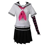 Gegexli Anime Cosplay Costumes Ibuki Mioda JK Uniforms Halloween Party (S) Black