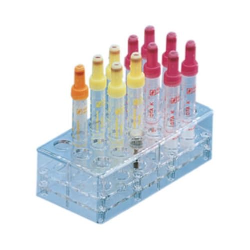 Globe Scientific 456330N Polycarbonate Stackable and Connecting Micro Tube Racks for 0.5mL Micro centrifuge Tubes, 24-Place, Orange