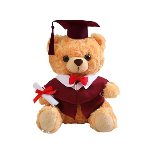 Lpsdssre Osos De Graduación, Clase De 2025 Peluche, Graduación De Peluche Peluche, Liviano, Fácil De Transportar, Negro, Rojo, para Niños Y Niñas