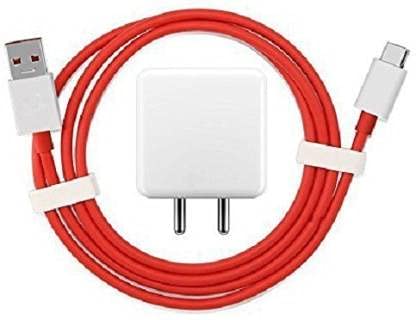 Image of KOTSUN 45 WATT Dash Charger for Compatible for OnePlus 3,3T,5,5T,6,6T,7,8,8pro,Nord,7 Pro,7T,7T Pro, 9, 9R, 9 Pro, CE with Type C Dash Charging Cable(RED Data Cable) (DASH-CHARGER-00A-4)