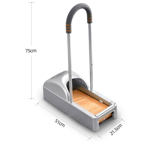 Máquina portátil para cubrir zapatos - Dispensador de película para zapatos con reposabrazos, ideal para uso doméstico, industrial y de laboratorio - Incluye cubrezapatos para facilitar su uso