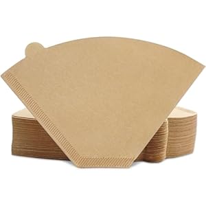 #4 Cone Coffee Filters,4 Coffee Filters Paper fits for Pour Over and Drip Coffee Maker, 8-12 Cup,Natural Unbleached,Chlorine Free (100)