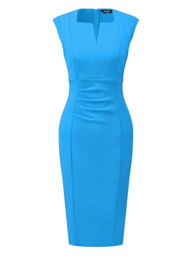 Image of Allegra K Women's Sheath Dress Pencil Work Sleeveless Professional Office Dresses