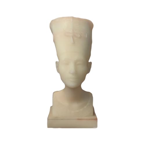 Hecate Wizard Mall-Nefertiti Candle-Egyptian Candle-Spell Ritual-Magic-Home Decor-Room Decor-Halloween-Spell Casting-Unscented-Soy Wax Blend-Healing-Aromatherapy (White)