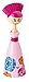 VIGAR Dolls Acrylonitrile Butadiene Styrene (ABS) Washing-Up Brush - Pink Design - 7.5 x 7.5 x 24 cm
