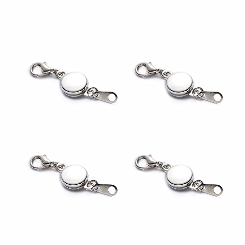 SYGY 4 Pcs Magnetic Clasps for Jewelry (Silver)