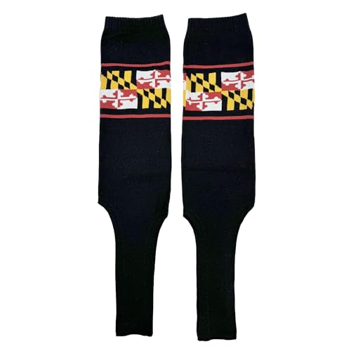 Mk Socks Black Maryland Flag Baseball Stirrups with 7 inch Opening