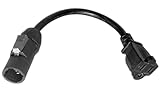 True1 Male to Female NEMA 5-15R Edison 6' Locking Power Adaptor Cable, 14 AWG