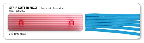 JEM Fondant Strip Cutter no. 2, for Cake Decorating, 7 x 1.5-inches