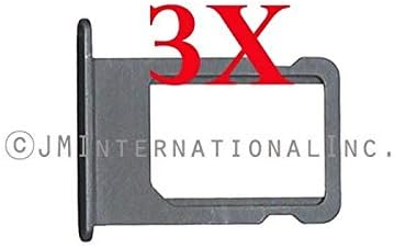 Miniatura 2 de ePartSolution_Lote de 3 iPhone 5  iPhone 5S  iPhone 5SE Bandeja SIM Nano Sim Bandeja de ranura para tarjeta de repuesto (iPhone 5 Negro)