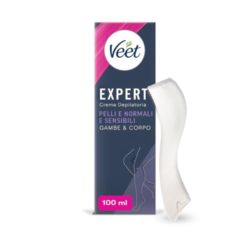 Veet Expert Crema Depilatoria Gambe e Corpo Pelli Normali e Sensibili 100 ml