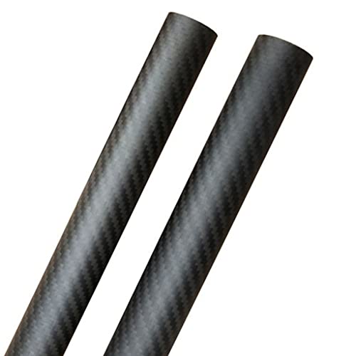 2pcs Carbon Fiber Tube, Length 500mm OD 6-16mm 3K Twill Matte High Composite Hardness Material For Model Plant Protection Aircraft(16x14x500mm)