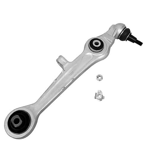 Image of Detroit Axle - Front Upper Lower Control Arms Kit for Audi A8 A6 Quattro S8 S4 Volkswagen Passat, Upper Rearward and Lower Forward & Rearward Control Arms with Ball Joint Assembly