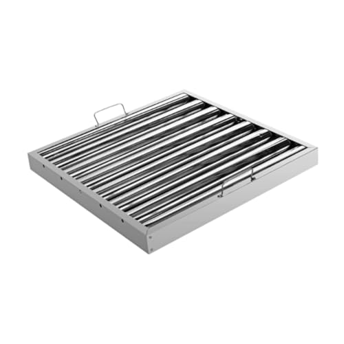 Milageto Filtro Deflector de Campana extractora, Estilo Deflector, Piezas de Repuesto Profesionales, fácil instalación, Acero Inoxidable, 20 x 25 Pulgadas para