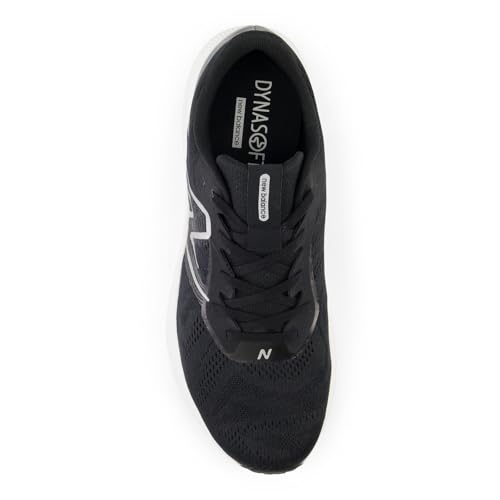 New Balance Men's DynaSoft Pro Run V2 Running Shoe, Black/White/Light Silver Metallic, 11 M