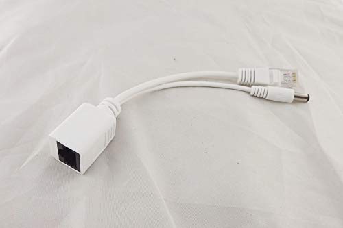 Adaptador divisor POE 1 par con cable adaptador RJ45 inyector de alimentación kit CCTV blanco miniatura 3