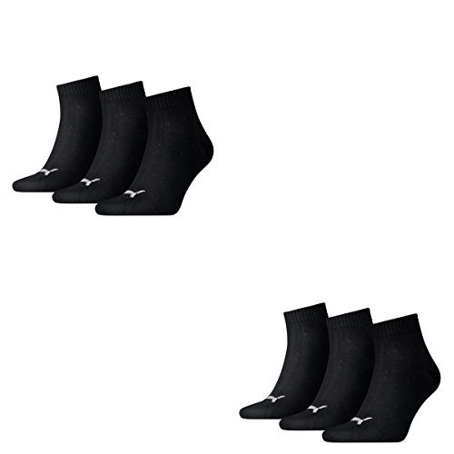 Puma Herren Sportsocken Quarters Sportsocken 6er Pack, Schwarz, 43-46,...