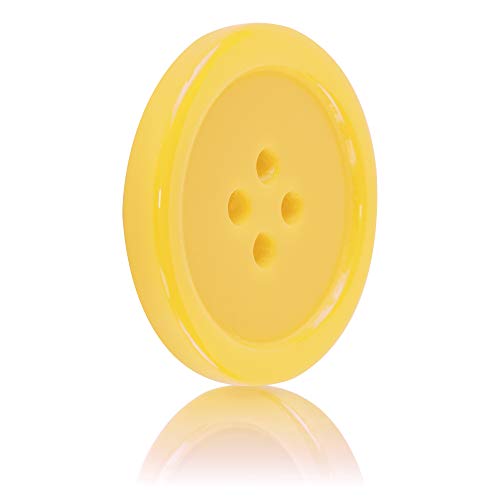 100 Pack 1 Inch Buttons Flatback Sewing Colored For Arts & Crafts, Fashion Clothing, Diy Projects (Yellow) #TOP3
