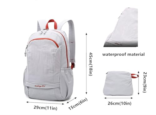 Mochila plegable ligera impermeable 25L para senderismo miniatura 2