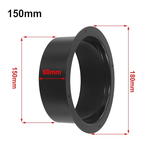 LUCKCDUO Bride Murale ABS, Raccord de Conduit d’Air 150 mm – vue 2