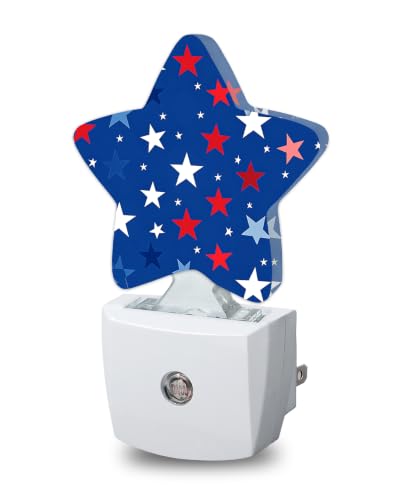 Image of Star Night Light with Dusk to Dawn Sensor, Stars Plug in Night Light for Kids Bedroom Nursery, Soft Warm Glow Lamp for Hallway Bathroom Energy Saving