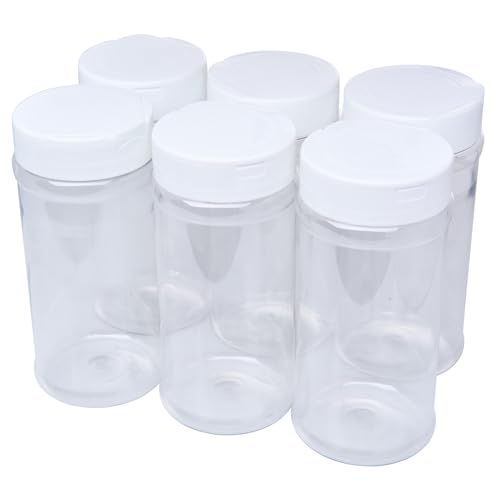 Focus Nutrition Spice Jars with Shaker Lids - 17oz Empty Seasoning Containers for Kitchen Storage and Drawer Organization, Pack of 6