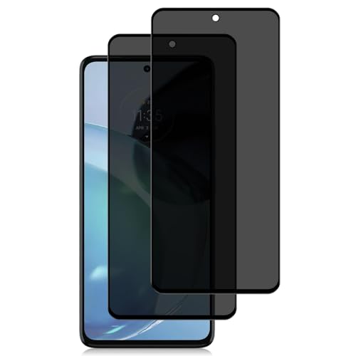 HeeYeal 2 Piezas Protector de Pantalla Privacidad Compatible con Motorola Moto G72, [Alta Sensibilidad, 9H Dureza, Fácil de instalar] Anti-Espía Vidrio Templado para Motorola Moto G72