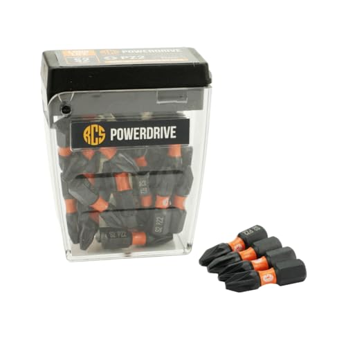 RCS PZ2 25mm Length Impact Screwdriver Bits (Tub of 25)