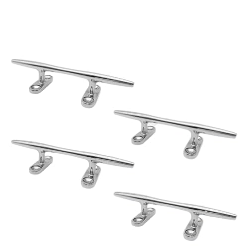 Cornamusa hueca de 4 pulgadas, cubierta plana de acero inoxidable pulido, accesorios de amarre para barcos y yates, Compatible con Hardware marino, 4 Uds.