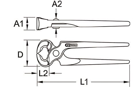 KS Tools 116.1400 Monierzange, 250mm – Ansicht 3