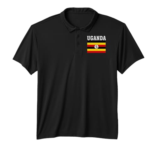 Uganda Flag Patriotic National Roots Souvenir Performance Polo Shirt