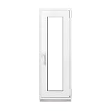 Framex Finestra in Plastica Bianca Larghezza x Altezza 40 x 120 cm (400 x 1200 mm) Doppi Vetri (32 mm), Anta-Ribalta, Girevole DIN Destra – Premium