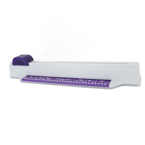 GLOGLOW Perforadora de 30 Agujeros, Máquina de Encuadernación Manual de Papel A4 con Capacidad de 6 Hojas, con 4 Lomos de Encuadernación para Cuadernos, Planificadores, Informes