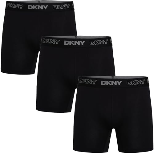 DKNY Mens Eco-Active Soft Boxer Briefs Underwear 3-Pack