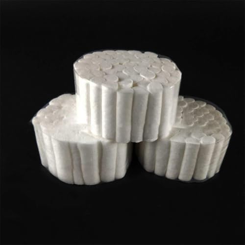 TingHaoO 50 weiße Zahnbaumwollrollen, hochsaugfähig, unsteril, für Zahnärzte