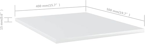 Miniatura 374 de Juego de 4 tableros de estantería, paneles de repuesto, unidades de almacenamiento, estantes de exhibición organizadores, gris hormigón, 31.5 x 11.8